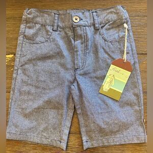 Fore!! Axel & Hudson Blue Linen Woven Plaid Shorts Size 5 NWT